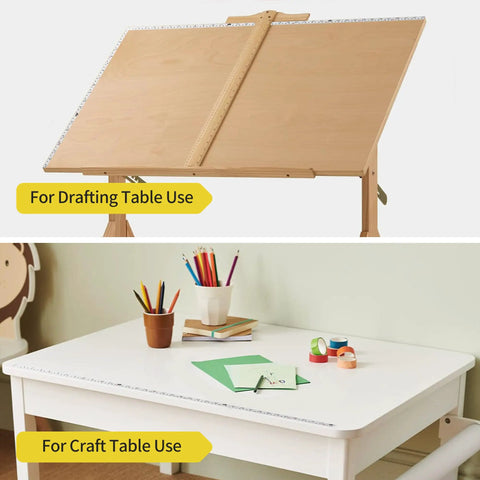 Two Pack One Half Inch Wide Self Adhesive Measuring Tape With 78 Inch Or 200 cm Length Peel And Stick Ruler installed on tables