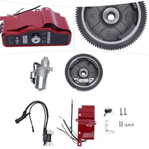 Honda Electric Start Kit Starter Motor with Flywheel Switch for GX240 8HP and GX270 9HP components and parts