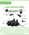 Heavy Duty Lawn Mower Conveyor Belt Replacement For Husqvarna RS800 Series RS800P SR800F RS800P and GT37401 with diagram
