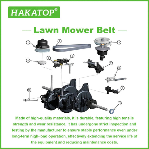 Heavy Duty Lawn Mower Conveyor Belt Replacement For Husqvarna RS800 Series RS800P SR800F RS800P and GT37401 with diagram