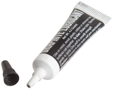Graphite Dry Lock Lubricant Powder 4.5g with Needle Nose Applicator for Small Locks, reduces friction and sticking, Black and White 9501.