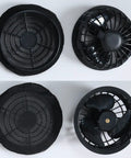 Round Fan Opening Cover Mesh Barrier For Cooling Vest Upkeep And Port Care Debris Guard For Fan Ports Easy Maintenance Durable Workwear Accessory For Organized Workshop Storage And Air Conditioned Garment Cooling, black mesh and plastic covers