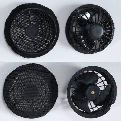 Round Fan Opening Cover Mesh Barrier For Cooling Vest Upkeep And Port Care Debris Guard For Fan Ports Easy Maintenance Durable Workwear Accessory For Organized Workshop Storage And Air Conditioned Garment Cooling, black mesh and plastic covers