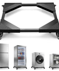 Beefed Up Heavy Duty Washing Machine Dolly With All Steel Frame Adjustable 21 To 29 Inch Width 700 Lb Capacity Four Brake Wheels
