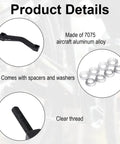 20mm MTB Disc Brake Adapter For 74mm Post Mount Frames Lets You Run 160mm On 180mm Post Or 200 And 203mm Rotors On 180mm Post With Caliper Bracket For MTB And Road Bikes Upgrade details, with CNC-machined 7075 aluminum, spacers, and washers