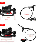 Dual Piston Hydraulic Disc Brake Kit For Mountain Bikes With 160mm Rotors Front Only Trail Ready Stopping Power diagram
