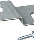 Secure Fit Mounting Brackets MK01 for RV and Marine Use with screws, showing heavy duty galvanized front hook bracket detail.