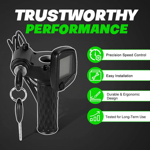Throttle Grip 48V For Tuttio Soleil 01 Electric Dirt Bike Without M Button Ride Ready With Digital Gauge Cluster, keys shown