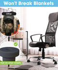 Heavy Duty Office Chair Glides Convert Swivel Casters To Stationary Feet For Gaming Or Desk Chairs shown under chair wheels, featuring anti-roll design.