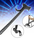 Black Aluminum Truss Hammer And Pin Remover Tool For Stage Lighting Two In One Rigging Hammer For Truss Assembly And Disassembly Quiet Pin Insertion And Removal Spigot Lighting Fit Heavy Duty Stage Gear, black aluminum tool