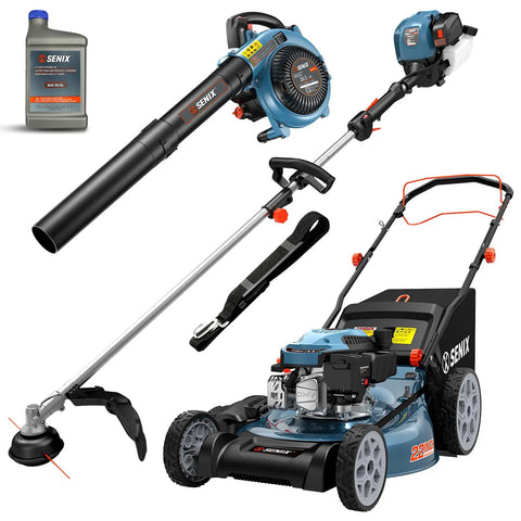 22 Inch Self Propelled Gas Lawn Mower With 170cc Easy Start Engine, 3 In 1 Mulching Bagging Side Discharge, 6 Cutting Heights set