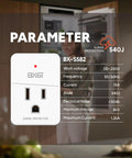 Slick Compact Single Outlet Surge Protector With Flat Plug And Led Indicator For Fridges Computers Tvs And Home Electronics Sweet 540 Joule Power Spike Shield 15 Amp Wall Mount Guard specifications with LED indicator.