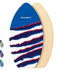 Claw Strike Skimboard 40 Inch Blue Dope Wave Rider For Beach Fun with grip pad, poplar plywood, great for kids and beginners.