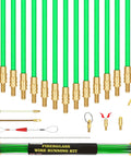 21 Feet Fiberglass Fish Tape Cable Rods Kit With Glow Rods And Hook Hole Set 15 Rods With Brass Connectors and accessories