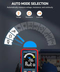 Auto Ranging Digital Multimeter With 10000 Counts TRMS Color LCD Screen in auto mode selection interface view
