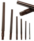 Hand Reamers Set For Pin Fit And Hole Sizing, Alloy Steel, 6 Flutes, H8 Precision, Taper Shank, 3mm to 10mm tools