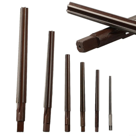 Hand Reamers Set For Pin Fit And Hole Sizing, Alloy Steel, 6 Flutes, H8 Precision, Taper Shank, 3mm to 10mm tools