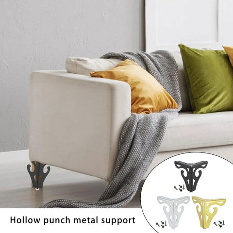 Iron Triangular Furniture Legs Replacement For Tables, Cabinets, Bookcases, Wardrobes, And Chairs, Dope Rustproof Metal Feet