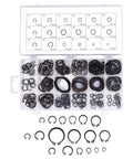 Multi Size 225Pcs C Clip Circlip Snap Ring Retaining Fastener Hardware Kit For Machines And Vehicles Durable Alloy Steel Rubber Assortment