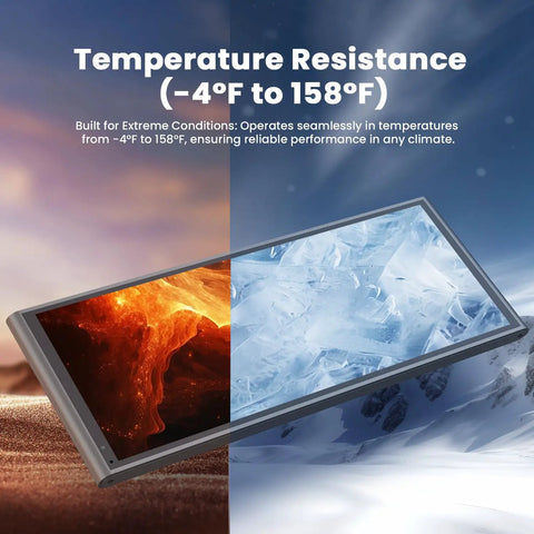 Portable Wireless CarPlay Screen For CarPlay And Android Auto, 9.26 Inch Touch Display with temperature resistance on screen