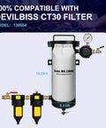 Desiccant Cartridge Replacement For CT30 Filter Pro Grade 0.1 Micron Filtration For DeVilbiss Air Dryer System Overview