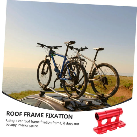 Fork Mount Bracket For Car Roof Racks With Quick Release Easy Install Built Tough And Secure, Ride Ready Bike Carrier Mount For A Wide Range Of Bicycle Models With Wide Compatibility For Rooftop Transport secured on car roof with two bikes.