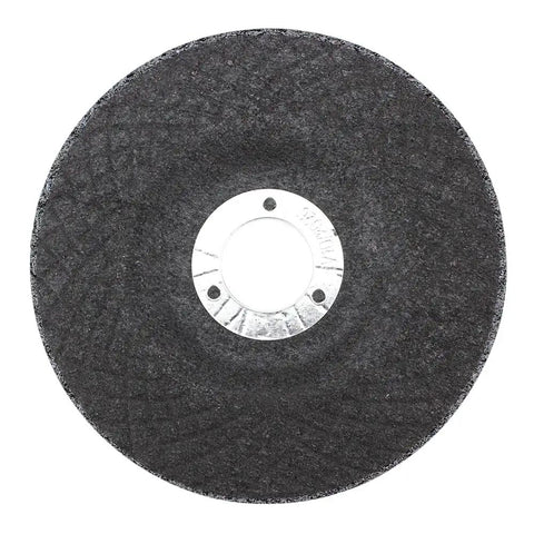 Front view of Four And One Half Inch Metal Cutting And Light Grinding Discs For Angle Grinder Two In One Cut And Grind Type Twenty Seven Zirconia Abrasive Discs One Eighth Inch Thick Seven Eighths Inch Arbor Pack Of Ten For Pipe Tubing Rebar And Stainless Steel