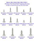 370 Piece Metric 304 Stainless Steel Phillips Flat Head Self Tapping Screws Assortment Kit With M2.2 M2.6 M2.9 M3.5 M4.2 Sizes