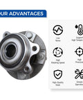 Front Wheel Hub And Bearing Assembly 513257 with ABS Encoder shown with features like low noise and high precision.