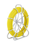 Fiberglass Fish Tape 425 Foot Long Quarter Inch with Pro Grade Durable Stand for cable pulling