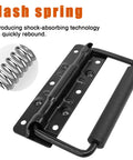 Premium Stainless Steel Toolbox Handles 4.99 Inches Heavy Duty Spring Loaded Case Handles With Baked Enamel Finish, close-up of spring.