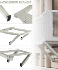 No Drill Window AC Bracket Easy Install Heavy Duty Steel Construction Holds Up To 220 Pounds fitting double hung window
