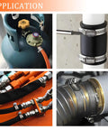 Seamaka hose clamp kit, 202 pcs, 304 stainless worm-gear clamps, 1/4–2 in (6–51 mm) for automotive/plumbing.