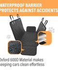 Back Seat Dog Hammock Cover Waterproof Car Seat Protector For Cars Trucks And SUVs with waterproof 600D Oxford material