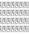 50 Pcs Premium M5 Cross Dowel Nuts Silver Carbon Steel Barrel Nut Connector Hardware for furniture assembly and repairs