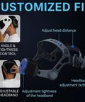 Auto Darkening Welding Helmet With True Color Lens ANSI Z87 1 Certified Adjustable headband shown with features labeled