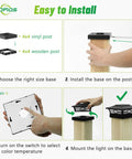Installation guide for Slick Heavy Duty Solar Post Cap Lights Outdoor 12 Pack, fitting 4x4 wood and vinyl posts.