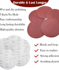 50 Pack 7 Inch Sanding Discs Set With Grits 60 80 120 180 240 For Random Orbit Sanders Hook And Loop Aluminum Oxide Paper shown