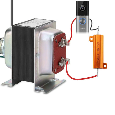 Two Pack 50 Watt 25 Ohm Wirewound Resistors For Smart Doorbell Voltage Drop Hack compatible with Ring and Nest.
