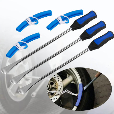 All In One 25 Piece Motorcycle Tire Spoons Kit With Rim Protectors And Valve Tools For Dirt Bike ATV Lawn Mower, 14.5 Inch