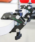 Savior Clamp With Articulated Jaws, 66 Lb Max Load, 2.36 Inch Jaw Opening, mounting on table edge, anodized aluminum, silver finish