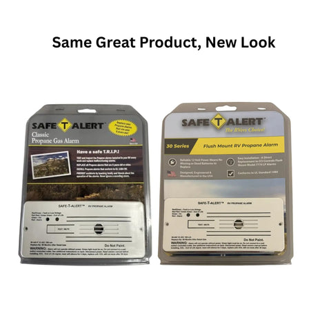 Packaging for Propane Gas Alarm For RVs With RV Ready Flush Mount White Finish Direct Replacement For CCI LP Detectors