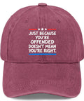 Breathable Wine Red Mens Cap With Adjustable Strap Washed Cotton Dad Hat Lightweight Anti Sweat Band For All Day Comfort Perfect For Golf And Outdoor Play with humor text on front.