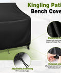 All Weather Outdoor Loveseat Cover For Patio Benches And Gliders Waterproof 420D Oxford Fabric Tough As Nails Built To Last