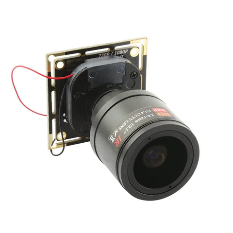 Beefy 2MP High Speed USB Camera Module with manual zoom lens and 2.8-12mm varifocal feature for industrial close-up video.