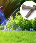 30 Pack Spray Sprinkler Nozzle Filters With Variable Arc, Easy Replacement For Pop Up Heads, DIY Friendly Generic Irrigation Filter Compatible With Hunter And Rain Bird Sprinklers, Durable ABS Brown shown in use in a garden.