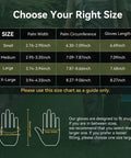 Sizing chart for Womens Deerskin Leather Work Gloves With Breathable Back For Gardening And Yard Work, showing small to X-large.