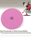 Four Piece Heavy Duty Chainsaw Grinding Wheel Fits Bench Mounted Sharpeners For 3 8 Pitch Chains Five Seven Five Inch Diameter pink abrasive grinding wheel