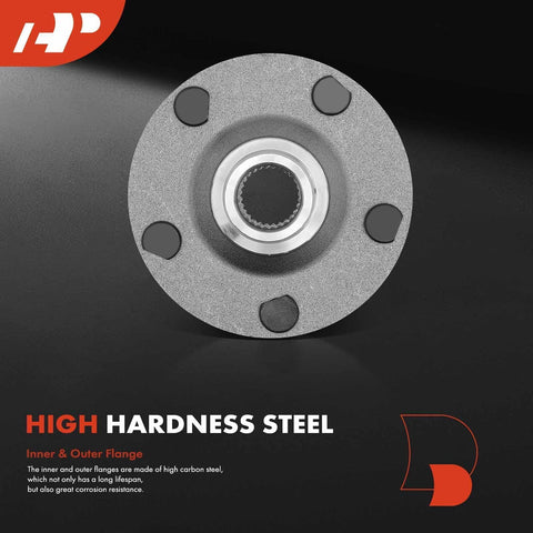 Two Front Wheel Bearing And Wheel Hub Kit For Ford Escape 2001 Through 2012, Mazda Tribute 2001 Through 2011, Mercury Mariner 2005 Through 2011 Heavy Duty Front Hub Assembly With Durable Bearings And Easy Install showing high hardness steel