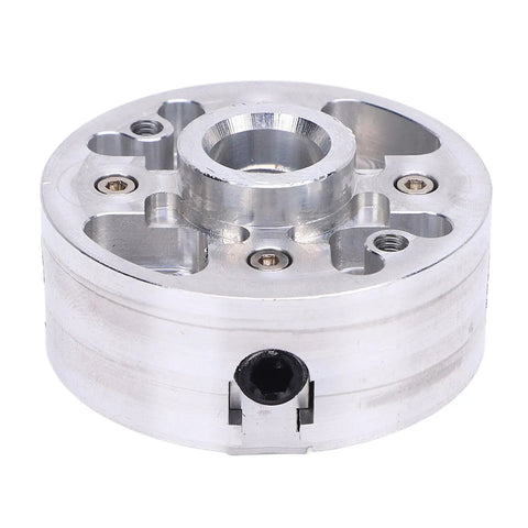 4 Jaw Lathe Chuck Set For Mini Lathe Alloy Steel Self Centering Wood Turning Chuck With Connecting Rod Wrench Heavy Duty Lathe Accessory